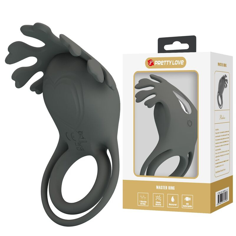Pretty love - rechargeable vibrating ring with stimulator 9