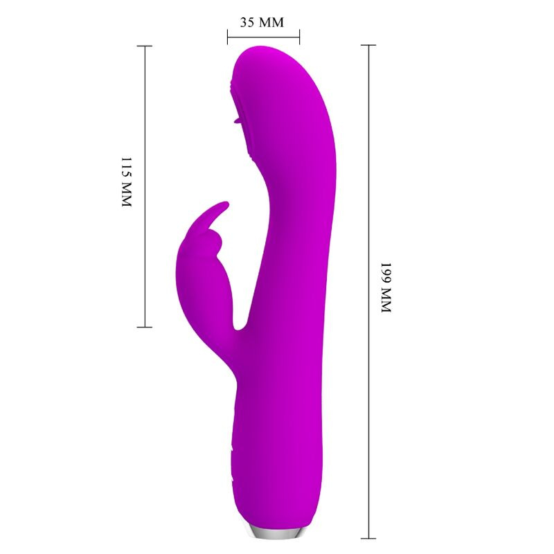 Pretty love - rachel rechargeable vibrator with purple suction cup 6