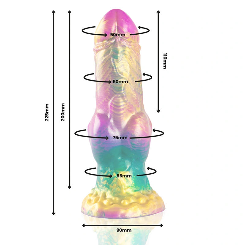 Epic - iris dildo with rainbow testicles of pleasure 3