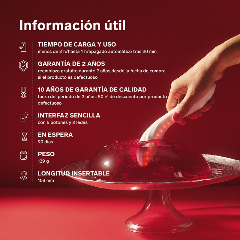 Lelo - mona spectra red light intimate massager rechargeable app-controlled 10