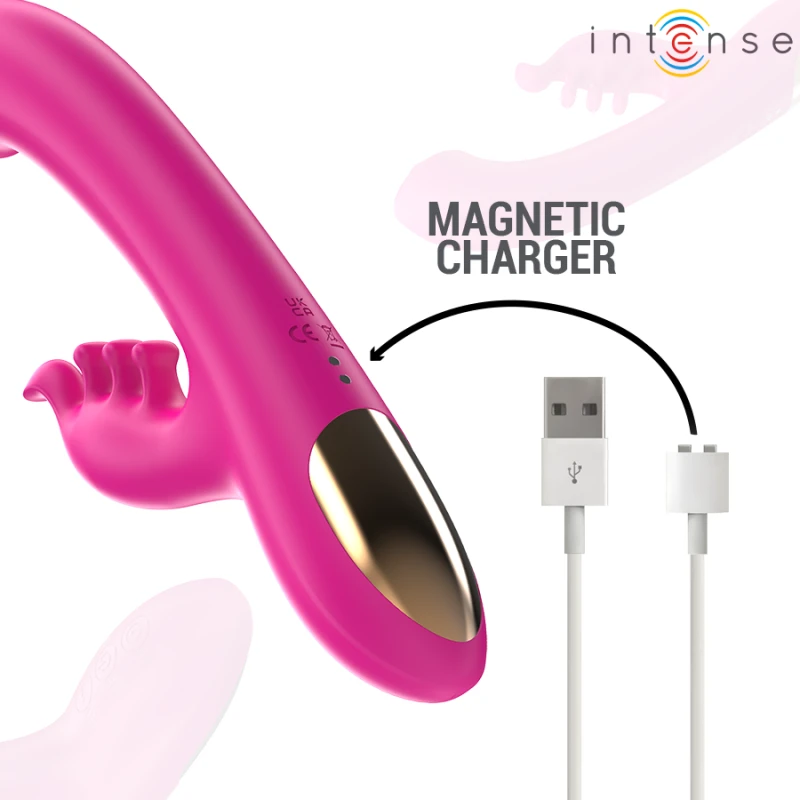 Intense - christina multifunction rabbit vibrator 22.5 cm pink 5