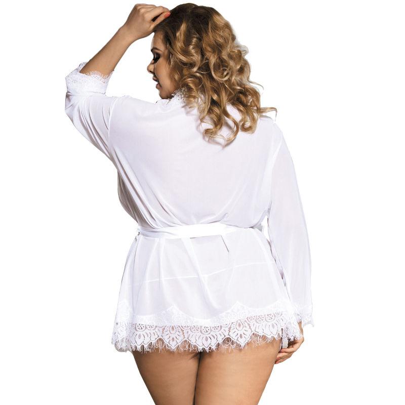 Subblime Queen Plus White Babydoll With Fringe 2