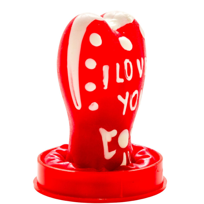 Condomerie - handpainted novelty condoms heart - i love you model 1 3