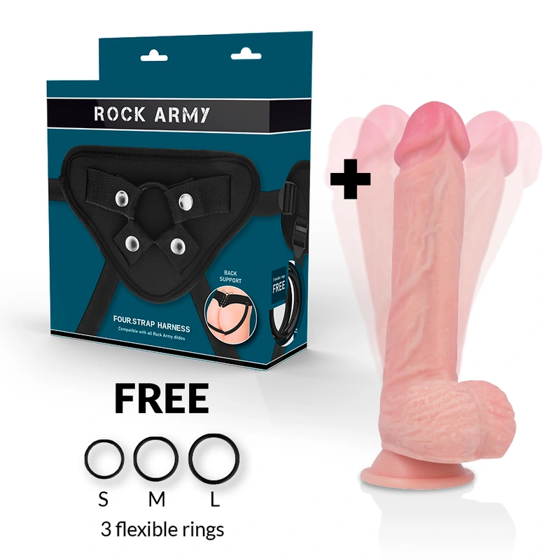 Rockarmy - harness + hawk rotator and vibrator 22 cm -o- 4.6 cm 1