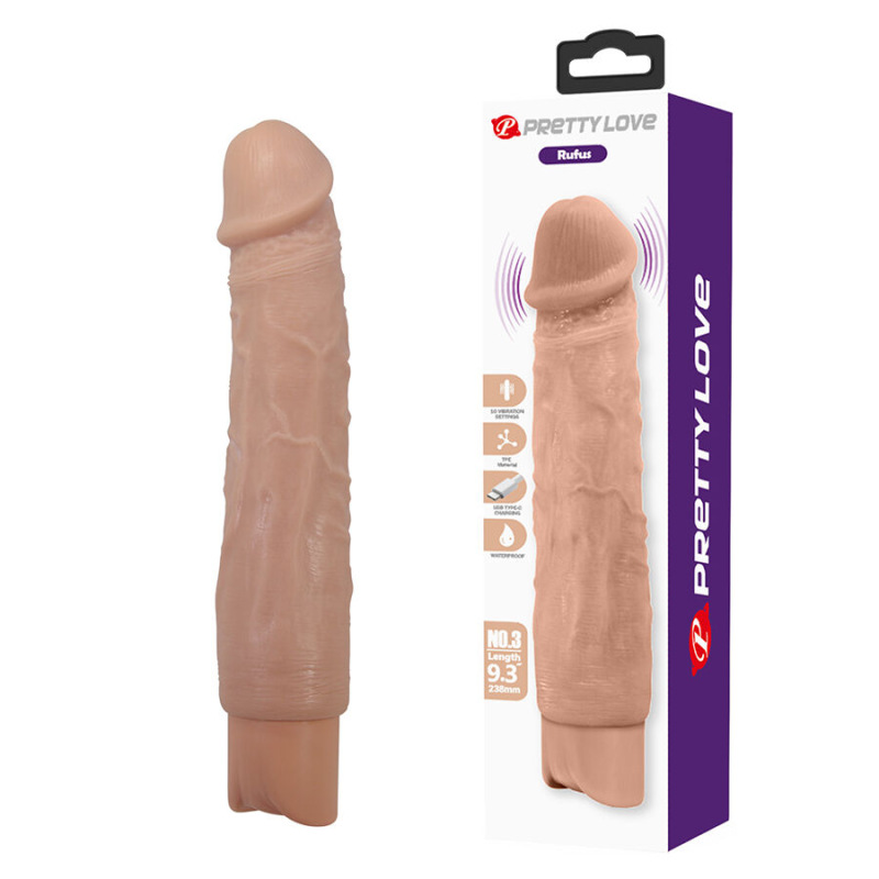 Pretty love - rufus flexible realistic vibrator 9