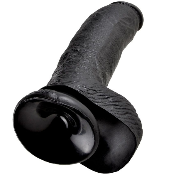 King cock - dildo black with balls 22.9 cm 2