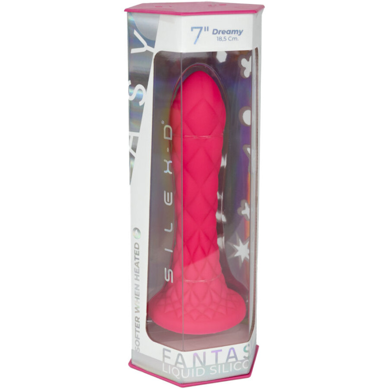 Silexd - dreamy dildo fantasy liquid silicone thermoreactive fuchsia 18.5 cm 8