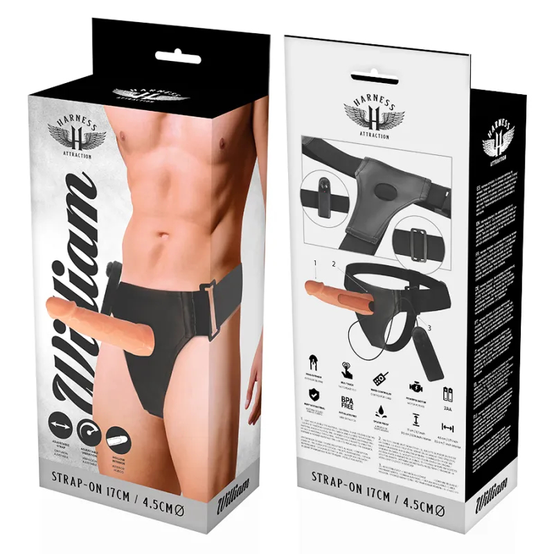 Harness Attraction Willian Strap-On Hollow Extender  Vibrato 6