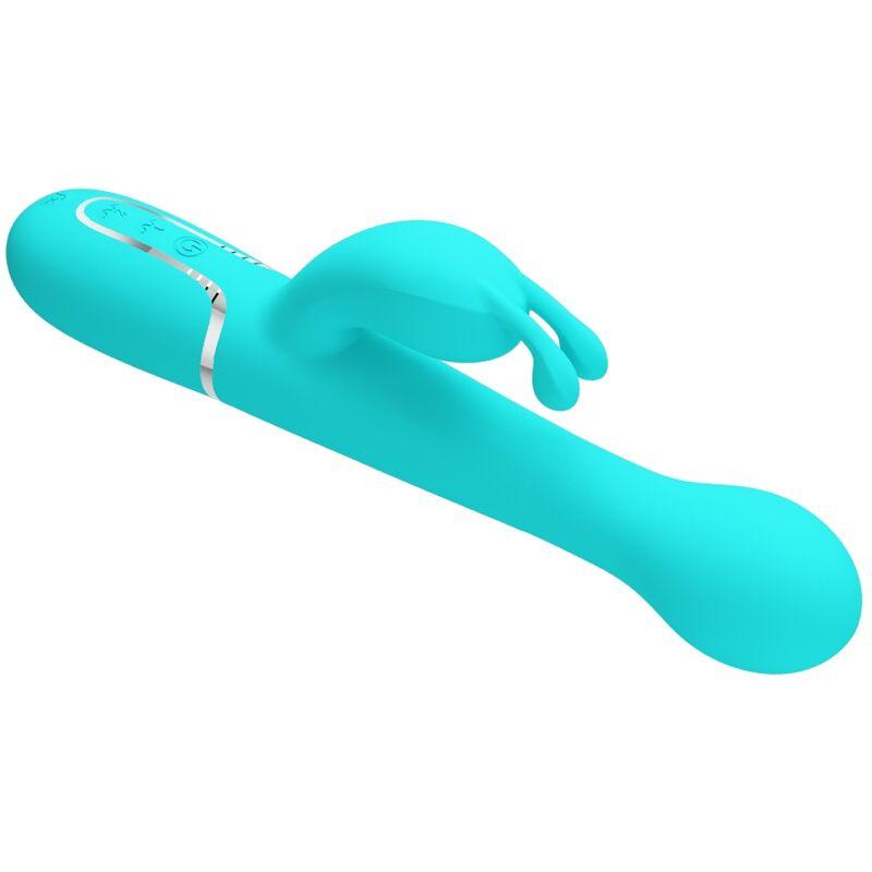 Pretty Love - Dejon Rabbit Vibrator 3 In 1 Multifunction Aqua Green 4