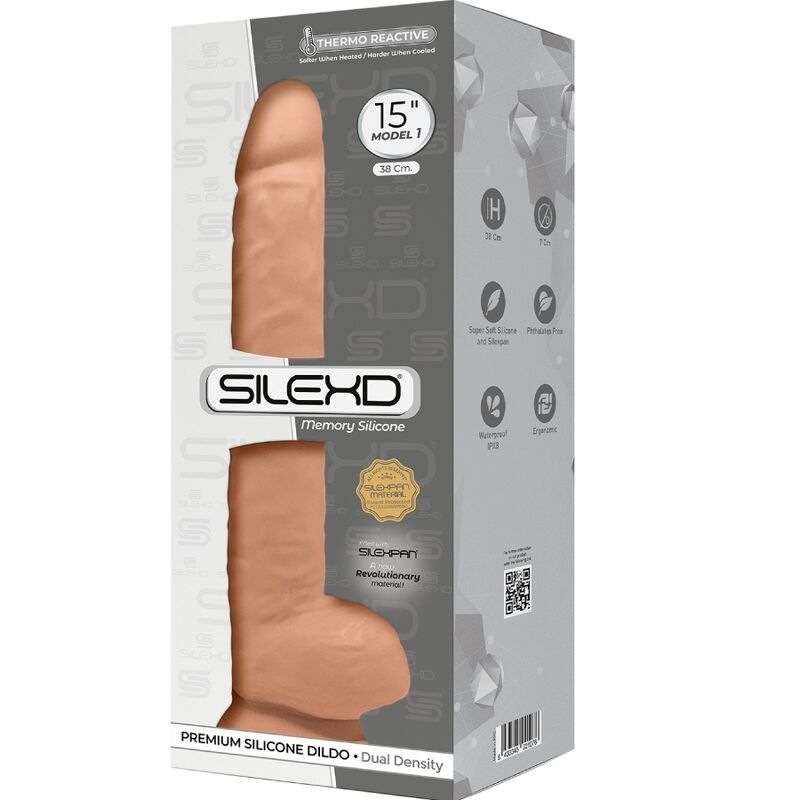 Silexd - model 1 realistic penis premium silexpan silicone 38 cm 2