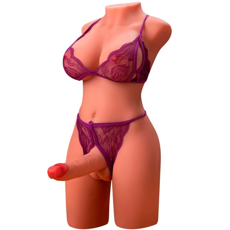 Xise - miah lady boy female torso with dildo with vibration and thrusting 55 cm 3