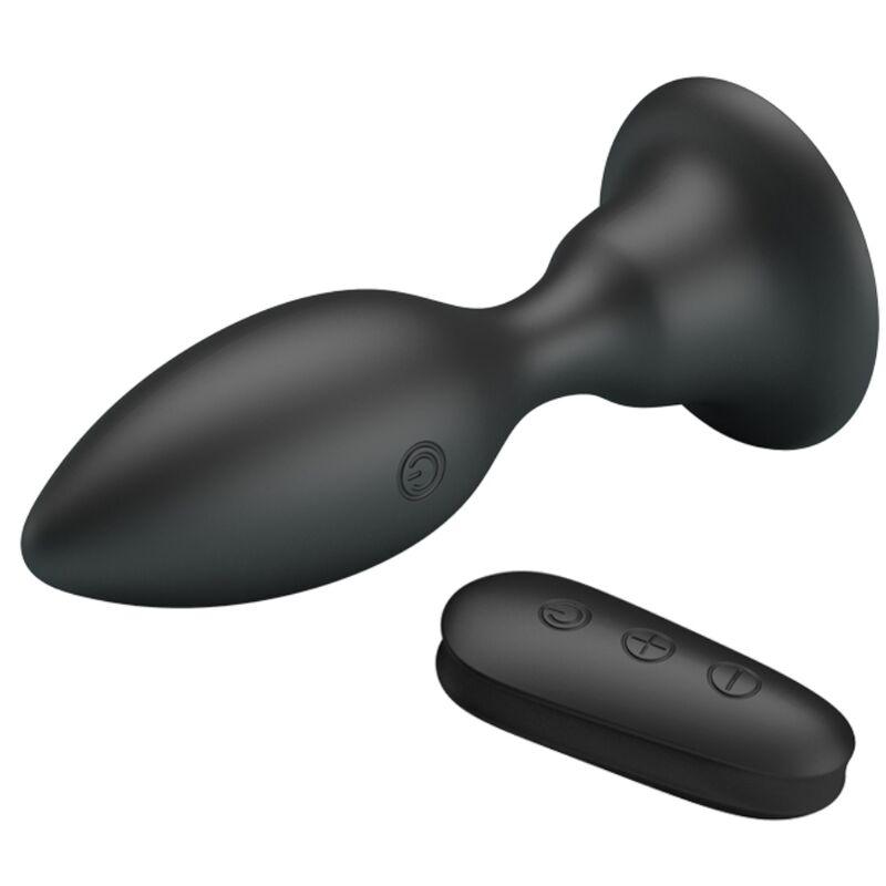 Mr Play - Anal Plug With Vibration Black Remote Control 1