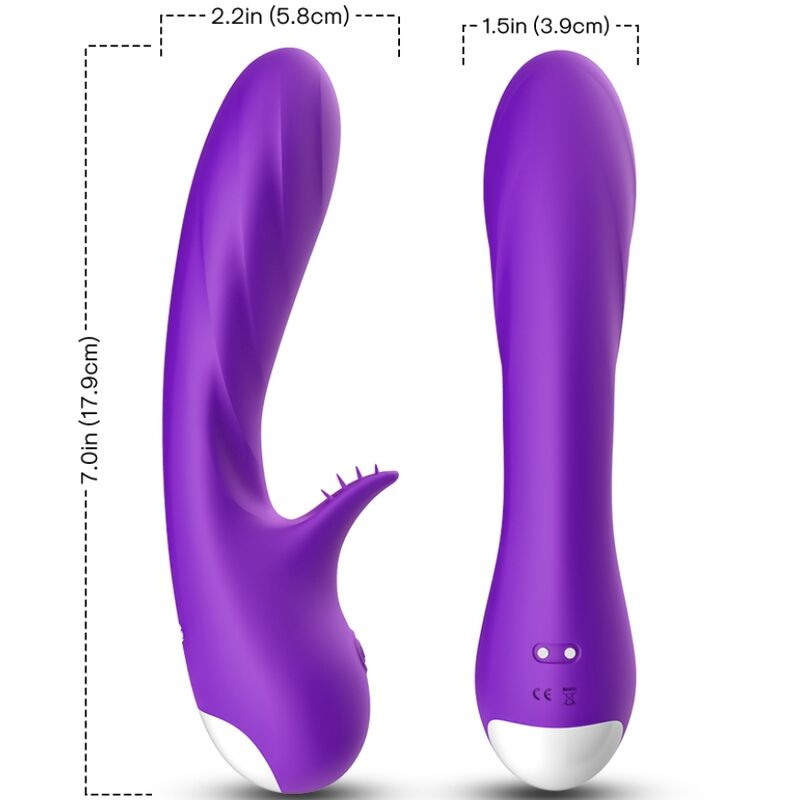 Armony - romance vibrator with stimulator purple