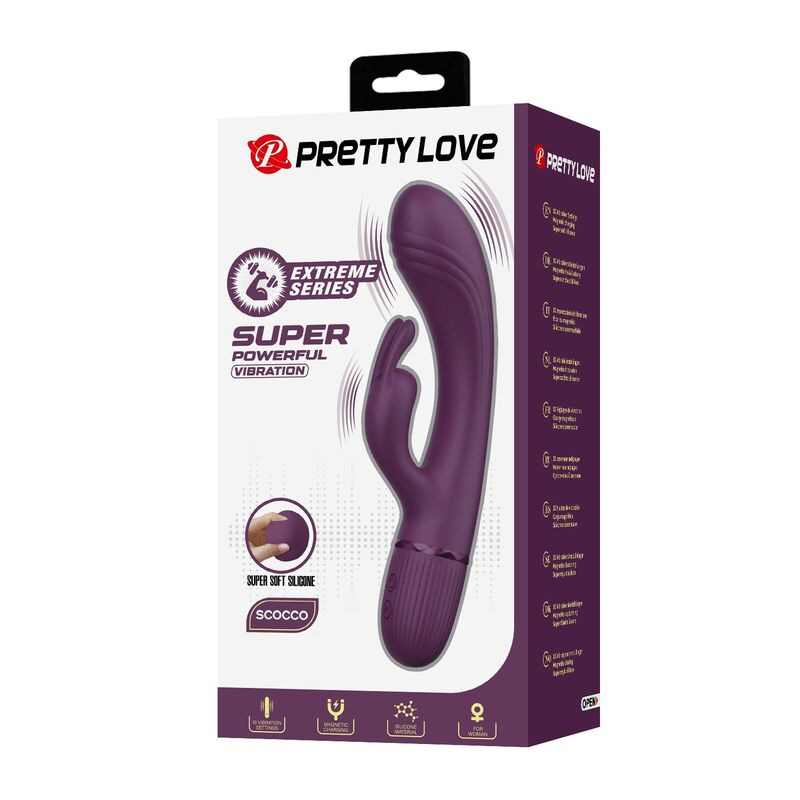 Pretty love - rocco rechargeable rabbit vibrator 10 functions purple 2