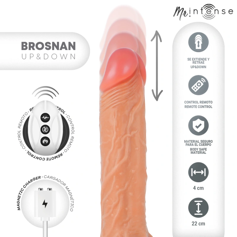 Mr intense - brosnan realistic penis remote control 22 cm -o- 4 cm 1