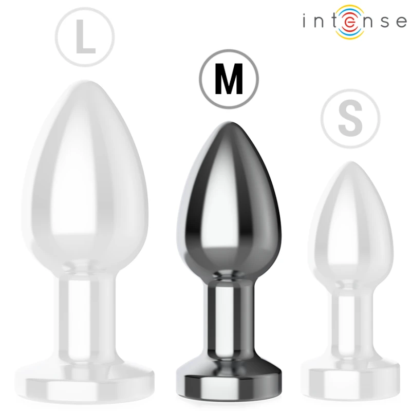 Intense - anal plug 10 vibrations metal with remote control m 6