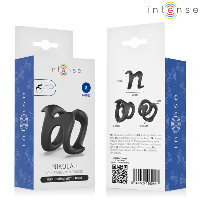 Intense - nikolaj adjustable penis ring model 8 5