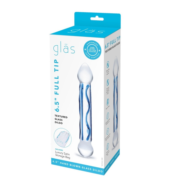Glas - Full Tip Textured Glass - Sklenené Dildo 1