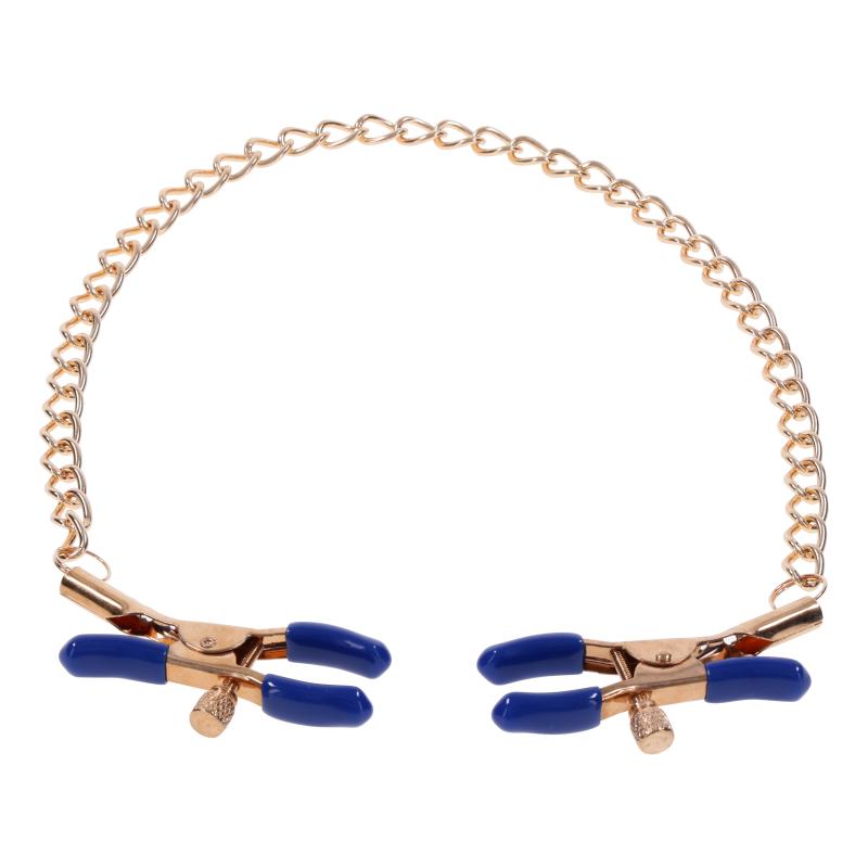 Sportsheets - Cougar Chained Nipple Clamps Gold 2