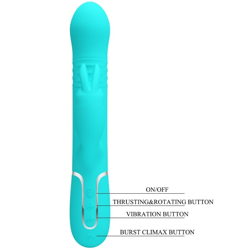 Pretty love - coale rabbit vibrator pearls aqua green 7