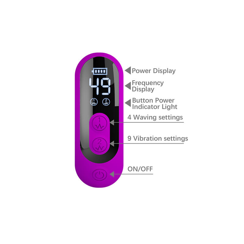 Pretty love - yalanda rabbit oscillating vibrator with led display purple 7