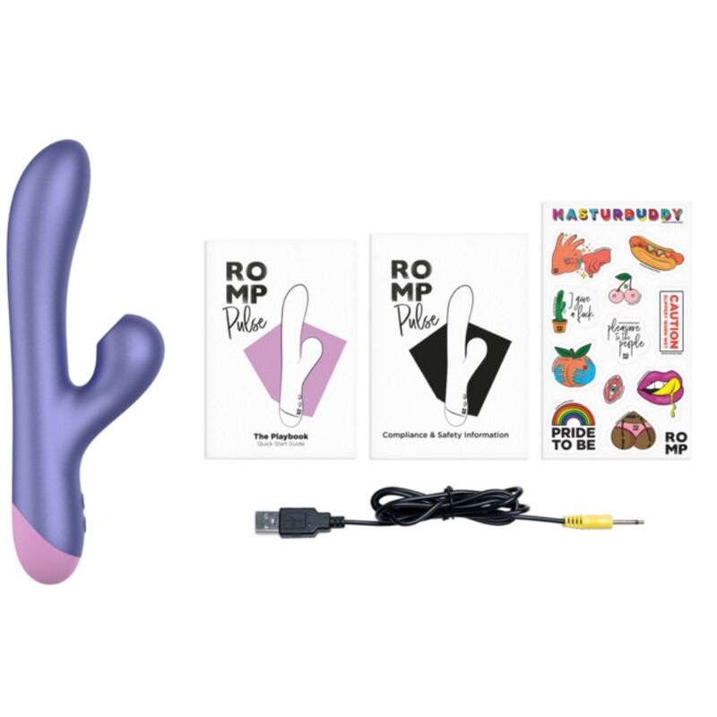 Romp - pulse rabbit dual g-spot vibrator electric blue 4