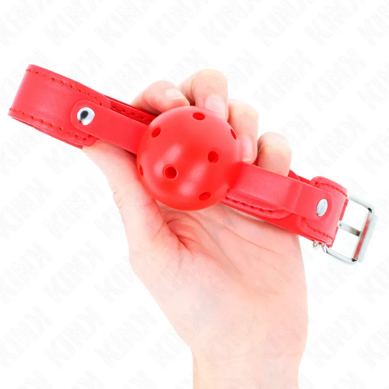 Kink - Red Breathable Ball 4.5 Cm Gag 65 X 2.5 Cm 2