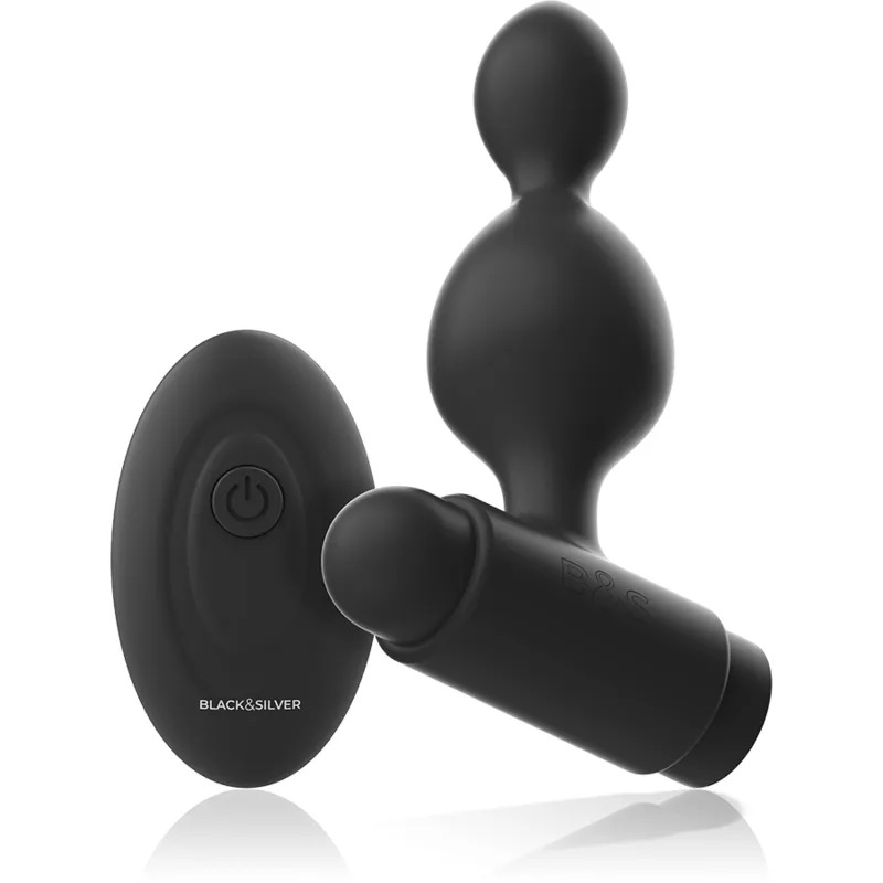 Black&Silver - Tucker Petit Anal Plug Silicone Remote Control 1