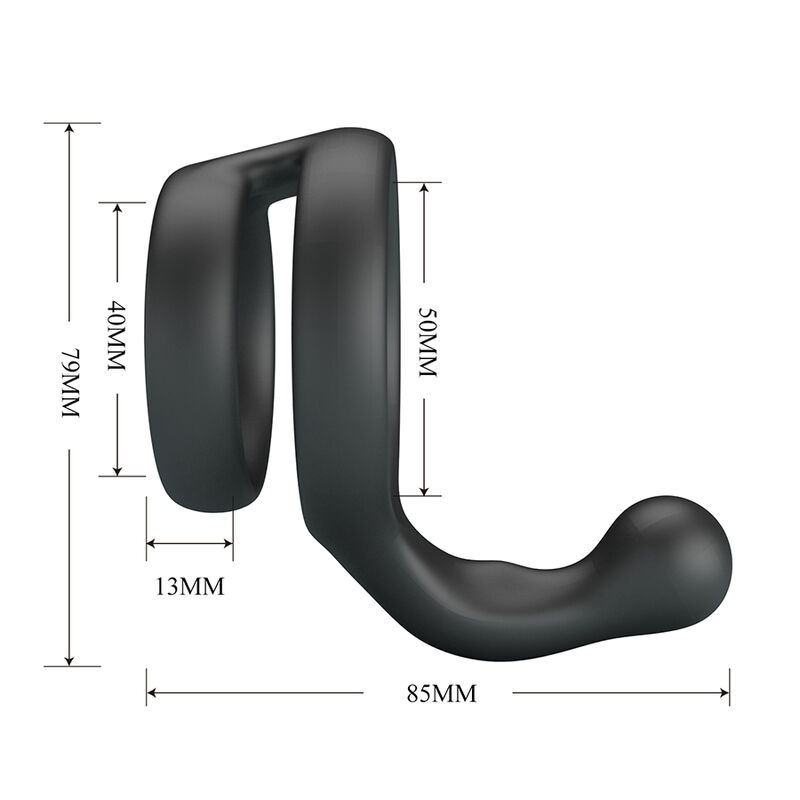 Crazy bull - yancy double cock and ball ring black 5