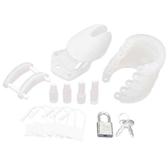 Blueline - Silicone Chastity Cage Silver 7