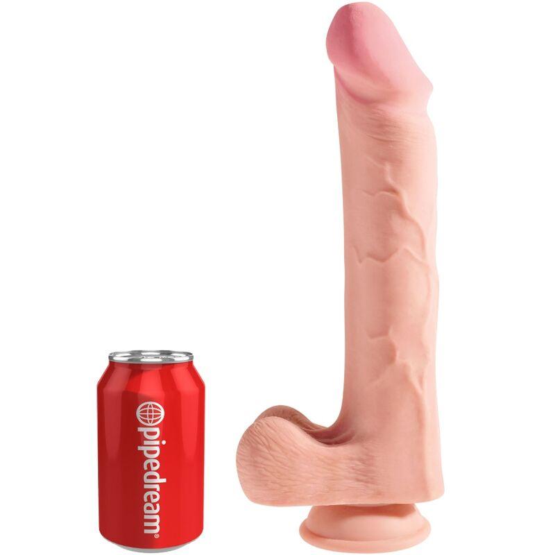 King Cock - Realistic Penis With Balls 3d 24.8 Cm Light - Realistický Pripínací Penis 5