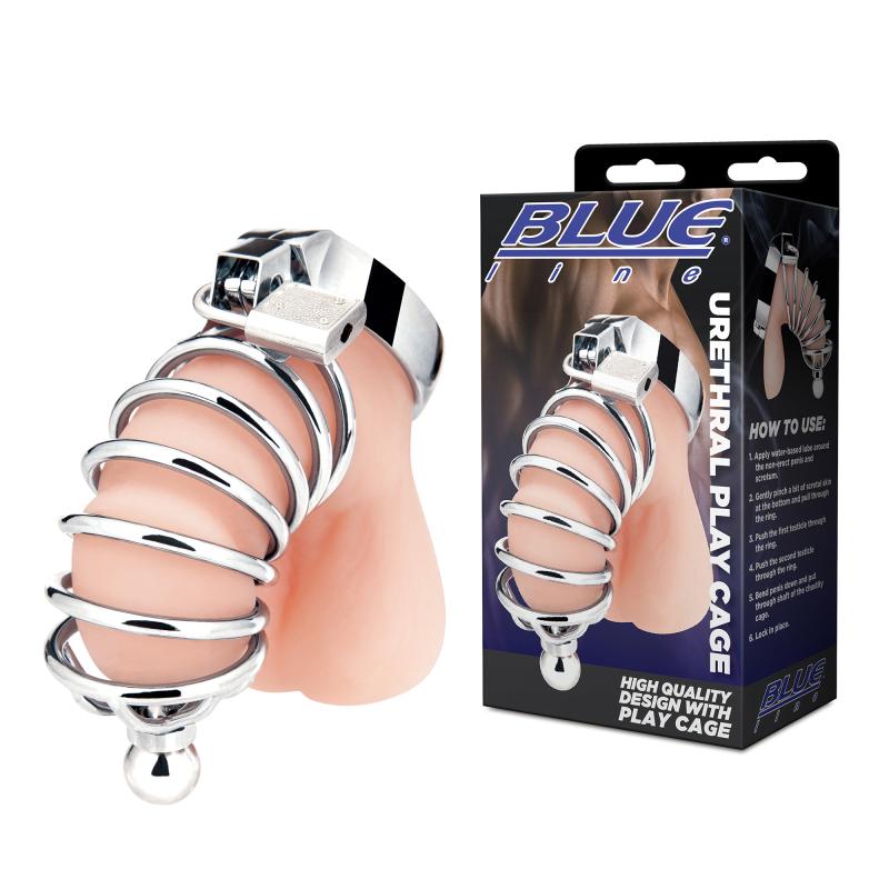 Blueline - Urethral Play Cage Silver