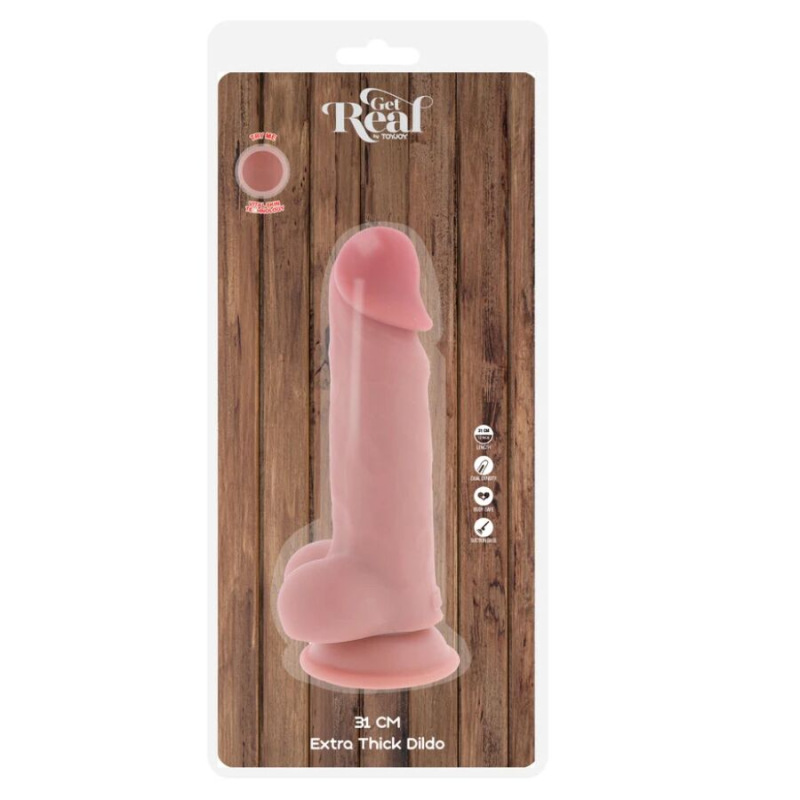 Get real - deluxe realistic penis with testicles extra thick 31 cm 4