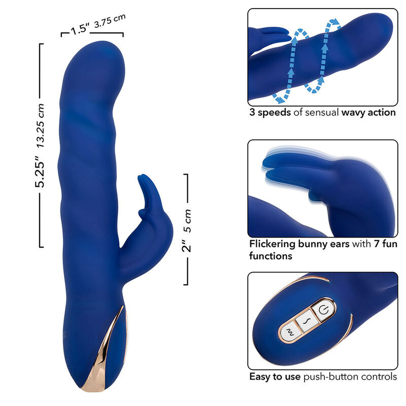 Calexotics - jack rabbit vibrator wave motion blue 6