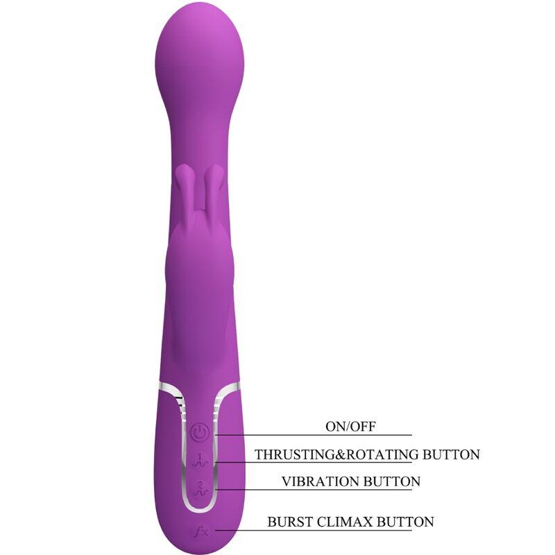 Pretty love - dejon 3 in 1 multifunction rabbit vibrator purple 5