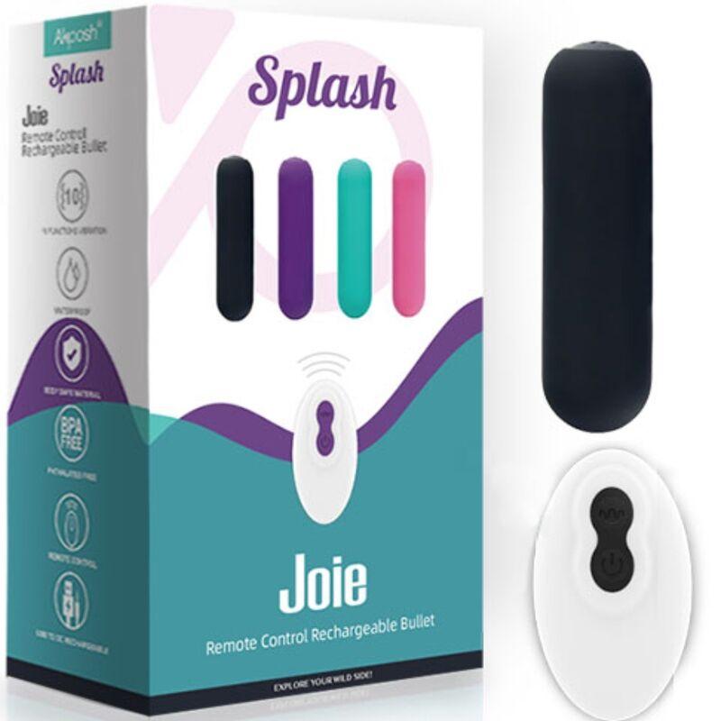 Armony - splash joie vibrator bullet silicone remote control 10 vibrations 75 x 19 cm black 7