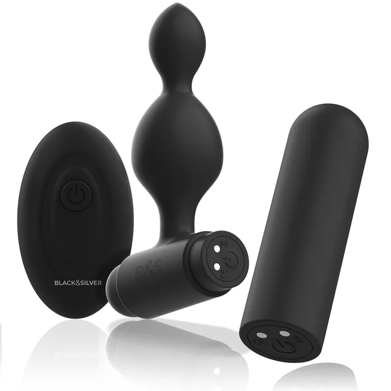 Black&Silver - Tucker Petit Anal Plug Silicone Remote Control 3