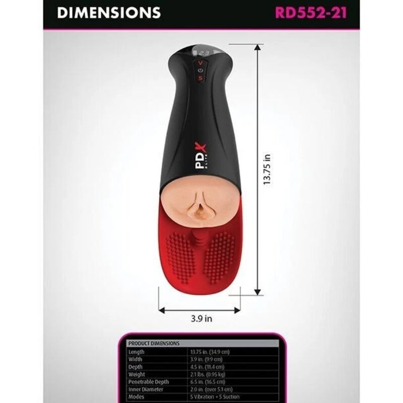 Pdx elite - fuck-o-matic pro xl automatic masturbator 42 cm 4