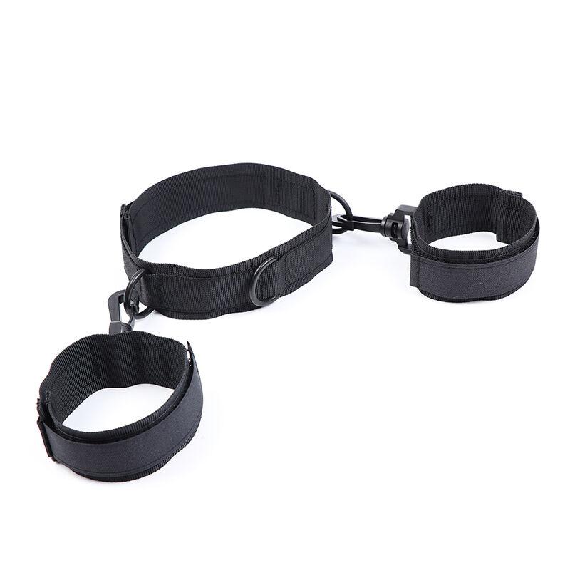Ohmama Fetish Nylon Collar With Wrist Restraints 15