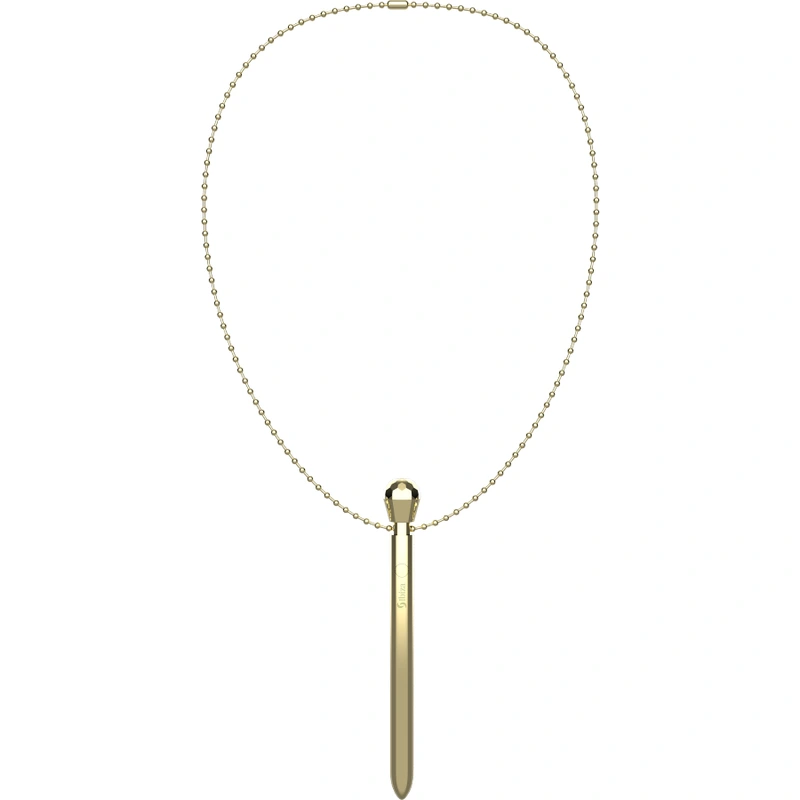 Ibiza - clit pocket stimulator necklace usb charger 12 vibration modes golden 12,2 x 1,5 4