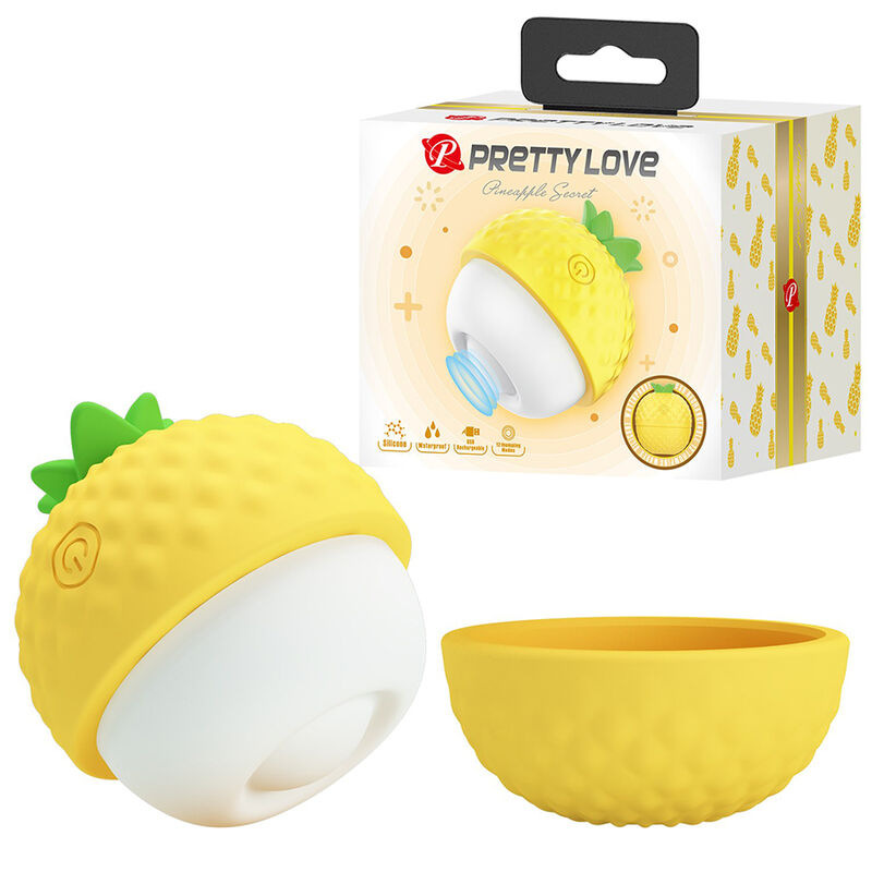 Pretty love - rechargeable suction and thrusting clitoral stimulator yellow 8