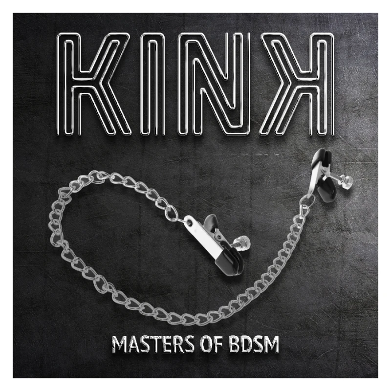 Kink - flat chain nipple clamps silver 34 cm 5