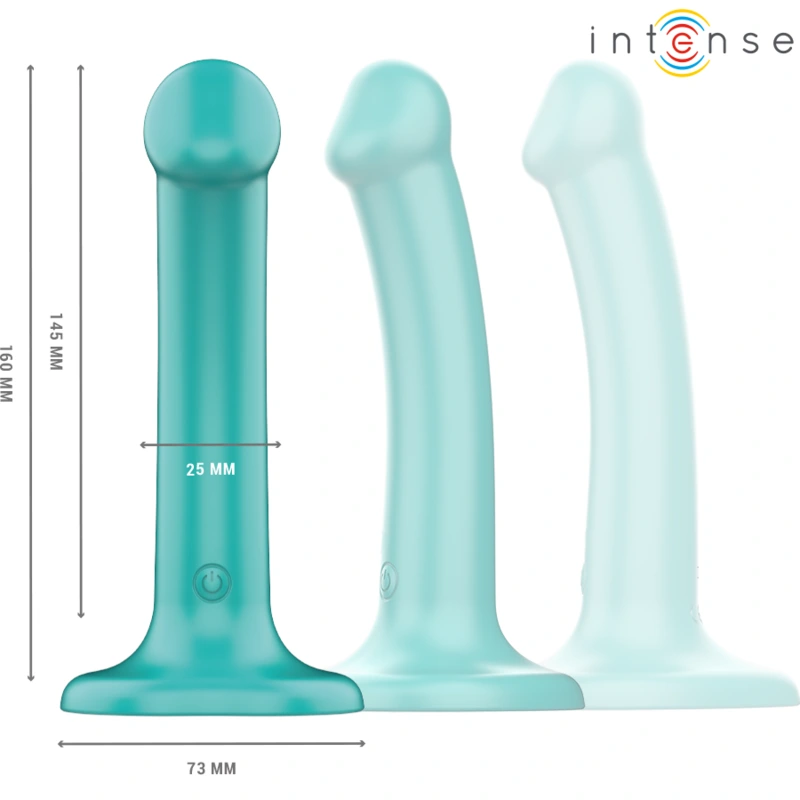 Intense - katie vibrator with suction cup 10 vibrations blue remote control 2