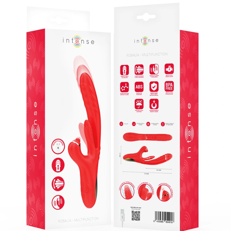 Intense - rosalia multifunction vibrator 3 in 1 red 7