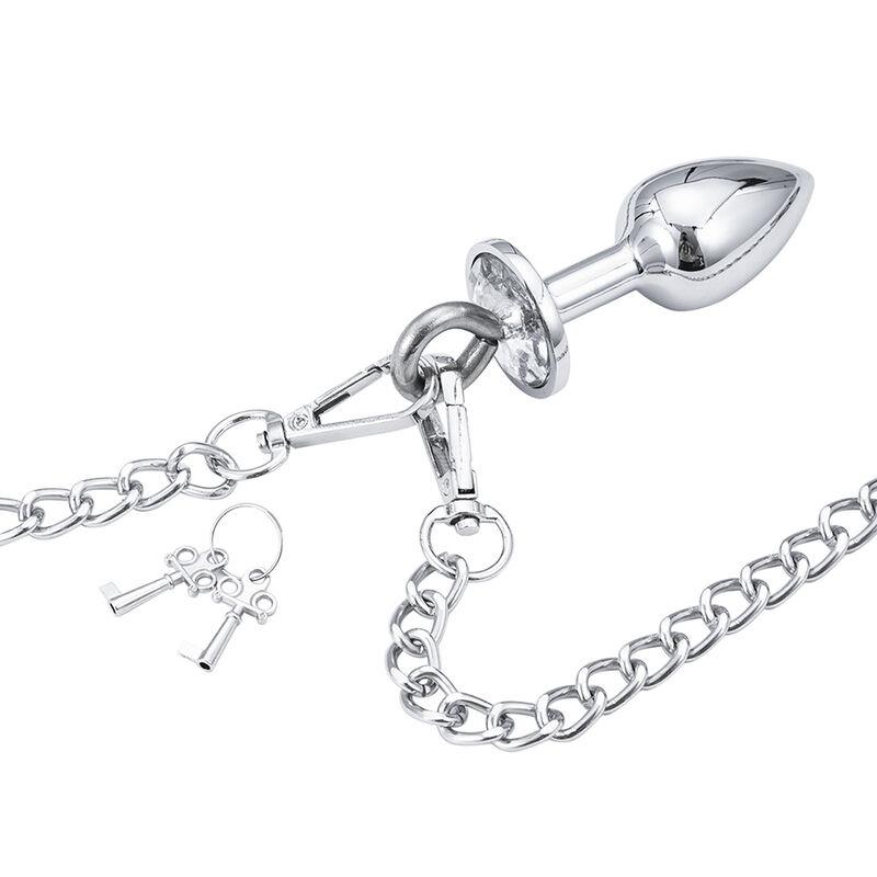 Ohmama Fetish Hand Cuffs With Chain And Anal Plug 3