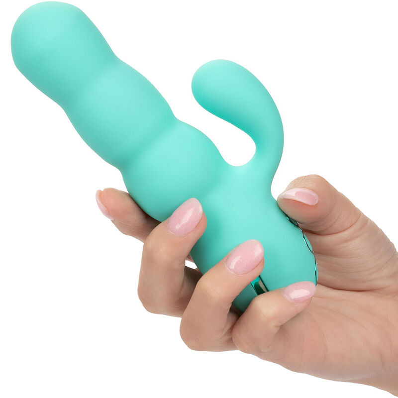 Calexotics - del mar diva vibrator rabbir aqua green by california dreaming 6