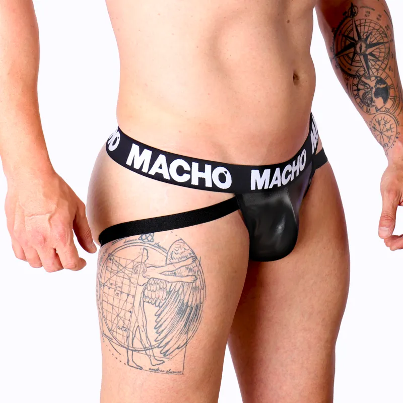 Macho - Mx25nc Jock Black Leather Xl 1