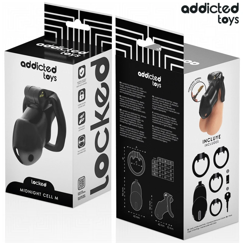 Addicted toys locked - mindnight cell penis cage 4.2 cm size m 5