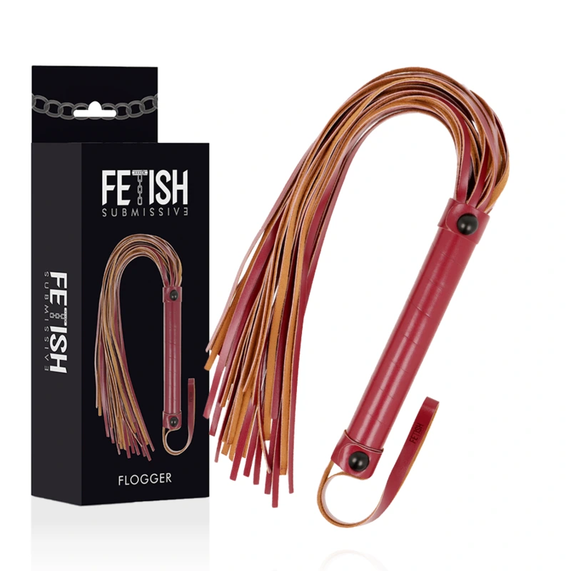 Fetish Submissive Dark Room  Flogger Vegan Leather - Bič 5