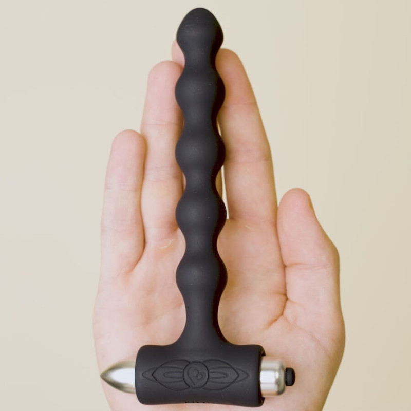 Rocks- off - petite sensations pearls anal plug vibrator black 1